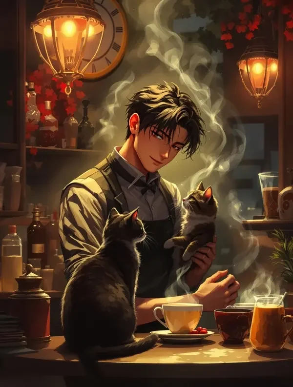 咖啡馆的猫漫画封面